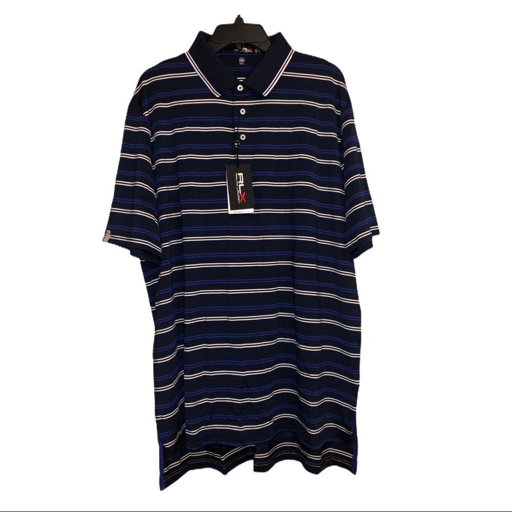 RLX Ralph Lauren Striped UV Wicking Golf Polo